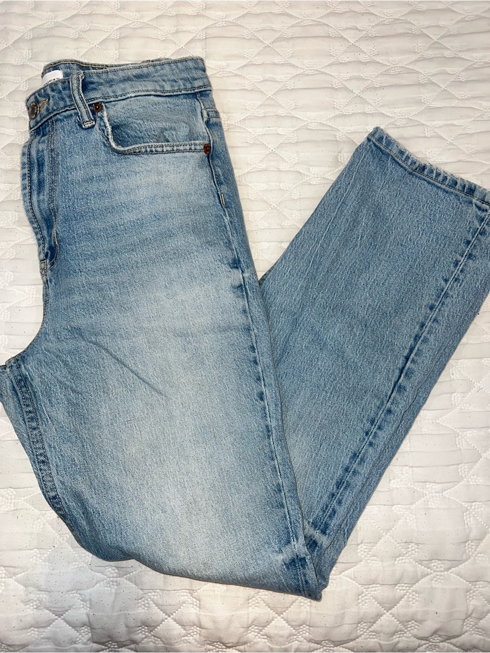 Zara Women's Light Blue Straight Leg Jeans